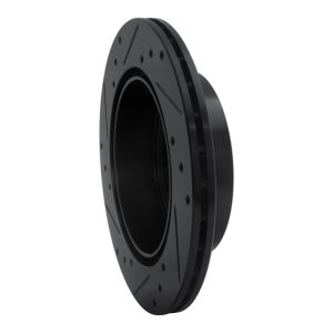 Mitsubishi Eclipse Brake Rotor (1) - Rear Right - R1 Concepts - Drilled & Slotted - Black - `06-`12